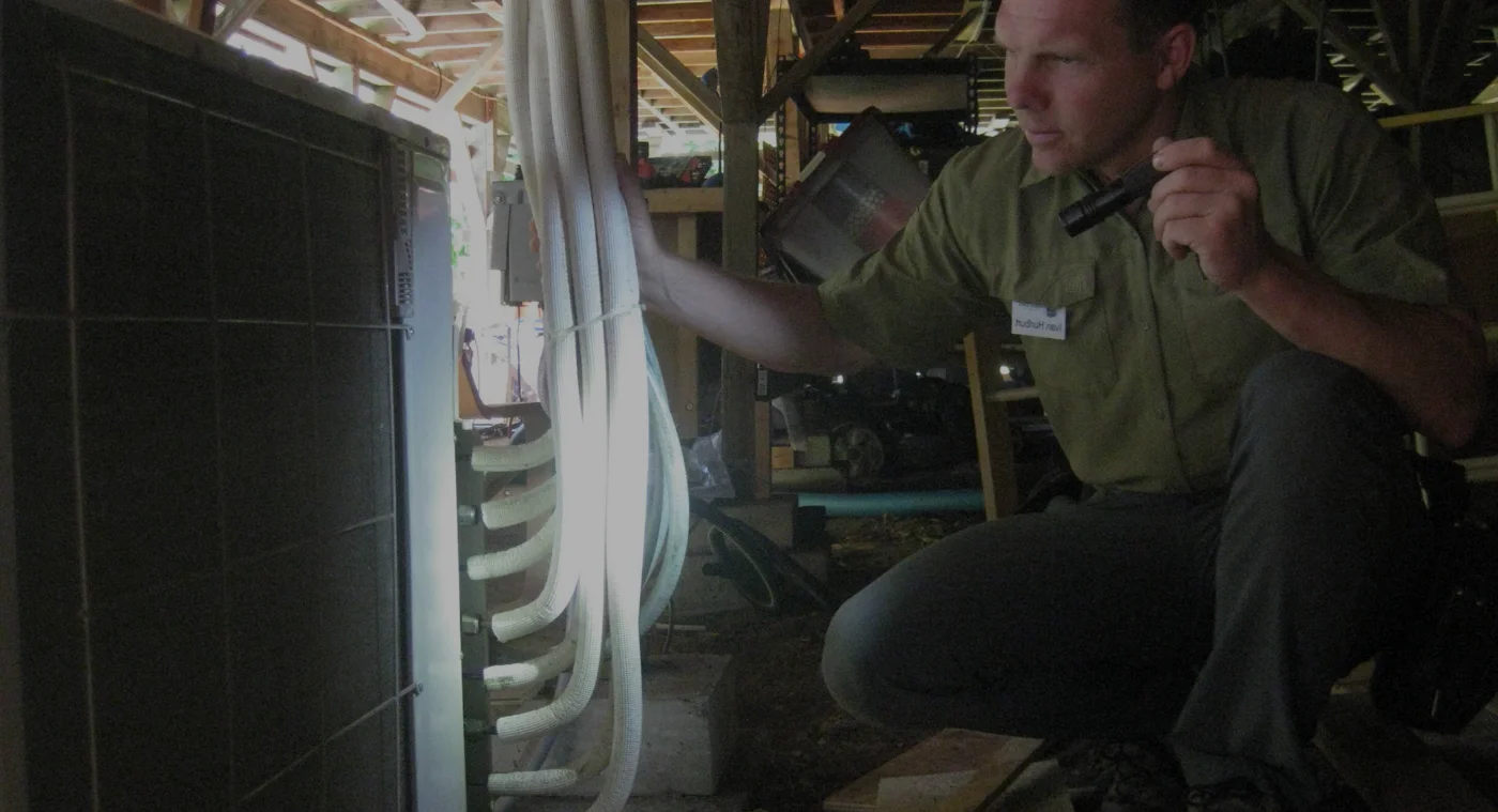 Man inspecting home